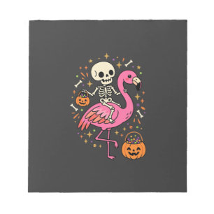 Bloc-note Seau à bonbons squelette de flamant rose d'Hallowe