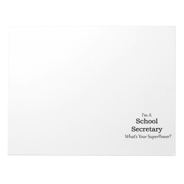 Bloc-note Secrétaire scolaire (Devant)