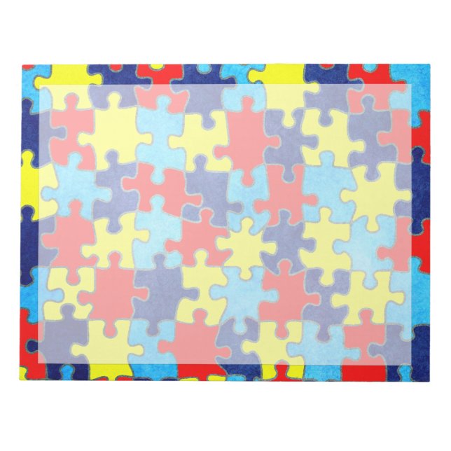 Bloc-note Sensibilisation sur l'autisme-Puzzle par Shirley T (Devant)
