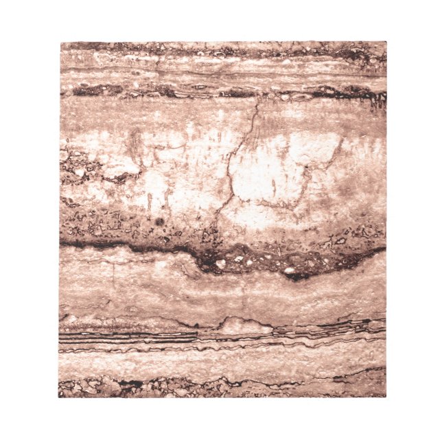 Bloc-note Sépia beige brun moderne brûlé granit orange (Devant)