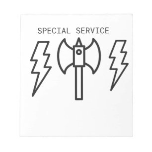 Bloc-note Service spécial