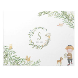 Bloc-note Sets de table d'animaux forestiers de Upsherin