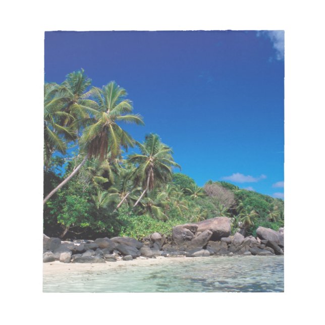 Bloc-note Seychelles, île de Mahe, plage d'Anse Royale. 2 (Devant)