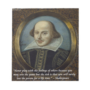 Bloc-note Shakespeare & Sa Célèbre Citation Sur Les Sentimen