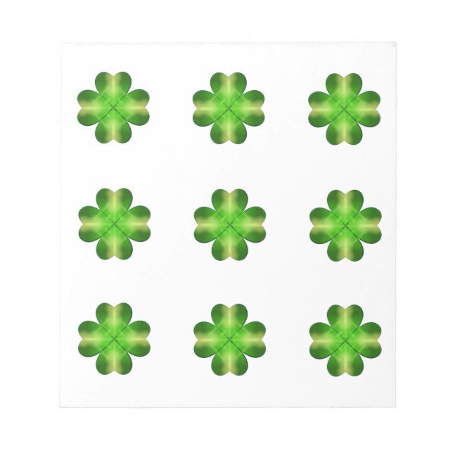 Bloc-note Shamrock de la Saint-Patrick (Devant)