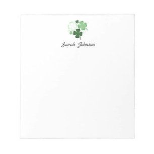 Bloc-note Shamrock de la Saint Patrick Personnalisé