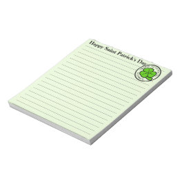 Bloc-note Shamrock vert Saint Patrick's Day Floral Art Note