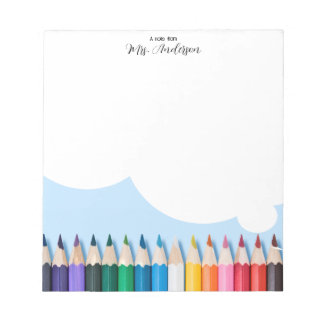 Bloc-note Sharp Crayons “A Note From” Colorful Teacher Notep