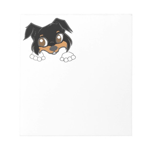 Bloc-note Shetland Sheepdog Black Tri Peeking Carton (Devant)