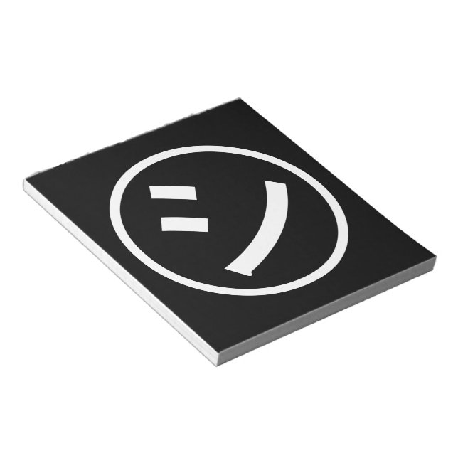 Bloc-note ㋛ Shi Kana Katakana Smiling Emoji / Emoticon (Incliné)