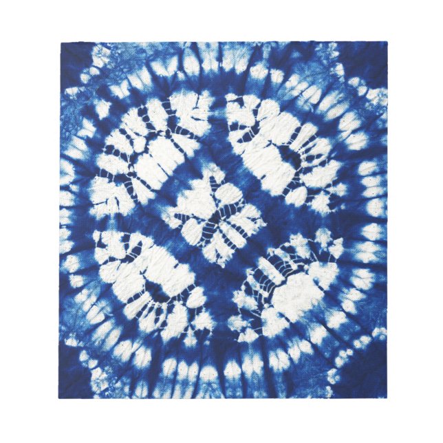Bloc-note Shibori Tie Dye Mers du Sud Indigo Batik (Devant)