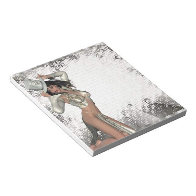 Bloc-note Shogirl en argent (Incliné)