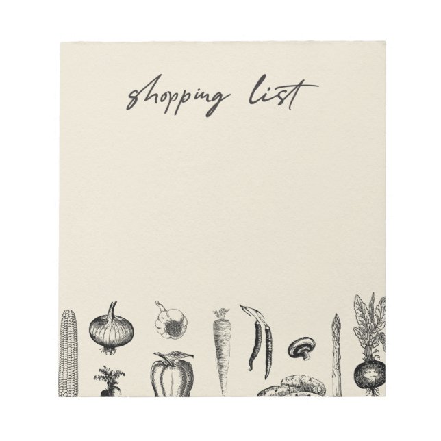 Bloc-note Shopping list (Devant)