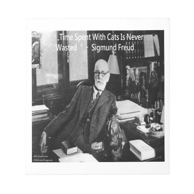 Bloc-note Sigmund Freud Dans Son Bureau & Citation de Chat D (Devant)