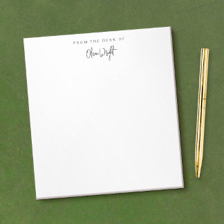 Bloc-note Signature manuscrite typographie conception de scr