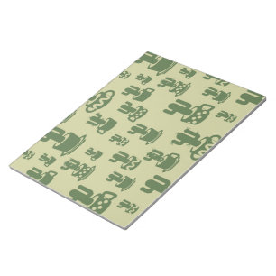 Bloc-note Silhouette de cactus succulent en tasses et pots