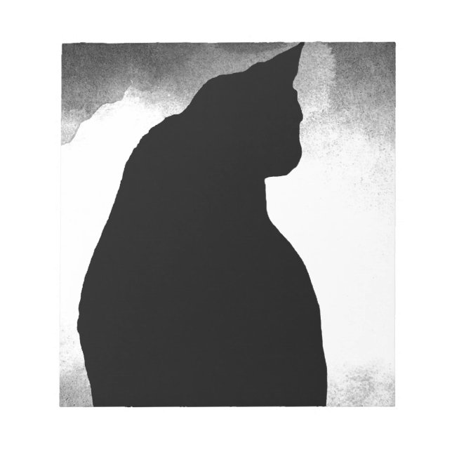 Bloc-note Silhouette de chat noir (Devant)