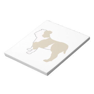 Bloc-note Silhouette de couleur de bouledogue