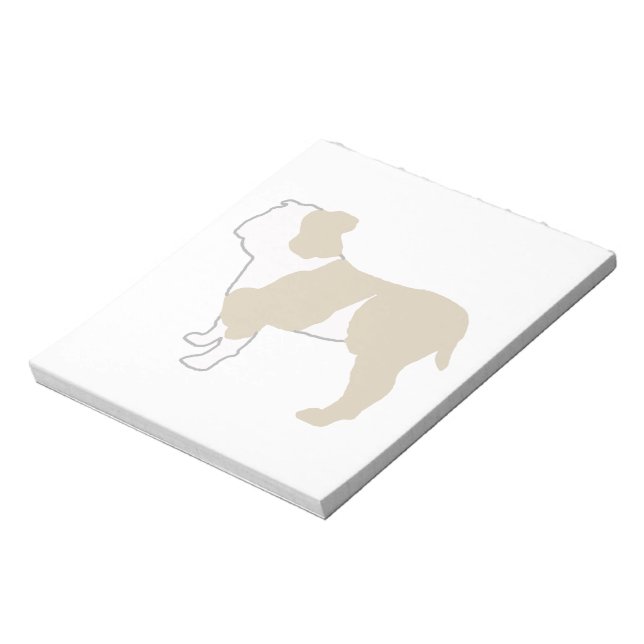 Bloc-note Silhouette de couleur de bouledogue (Tourné)