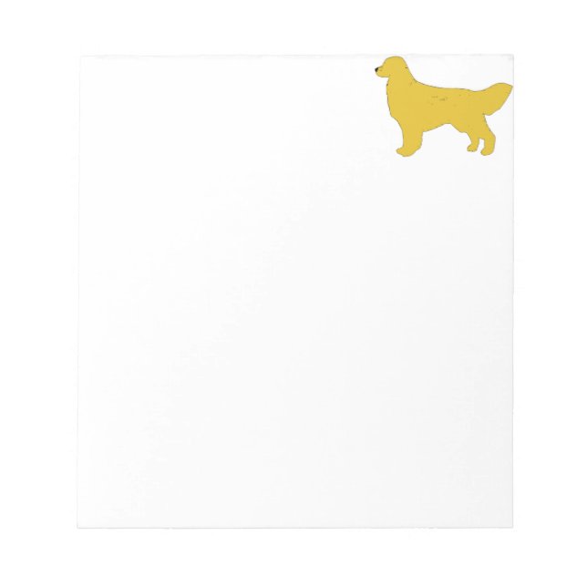 Bloc-note silhouette de couleur de retriever doré (Devant)