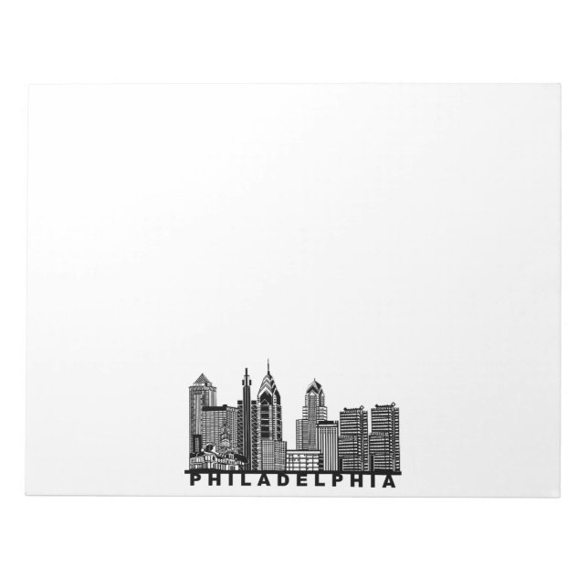 Bloc-note Silhouette de l'horizon de Philadelphie  (Devant)