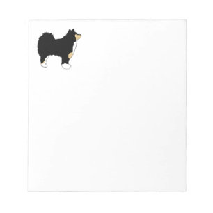 Bloc-note silhouette finlandaise de couleur de lapphund
