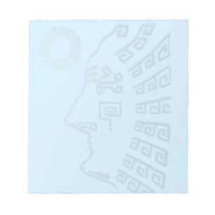 Bloc-note Silhouette Machu Picchu sur bleu clair