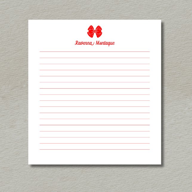 Bloc-note Simple arc en néon rouge Script Nom personnalisé l (Créateur téléchargé)