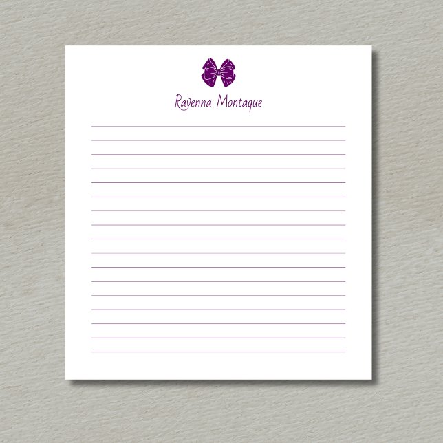 Bloc-note Simple arc en violet prune Script Nom personnalisé (Créateur téléchargé)
