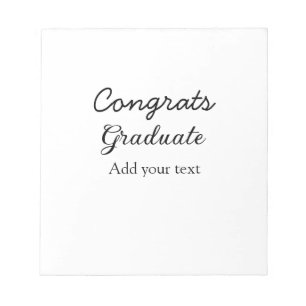 Bloc-note Simple congratulation graduation add your