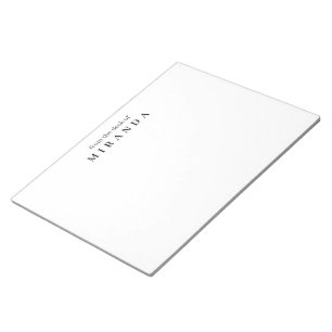 Bloc-note Simple Élégant De La Part De Écriture