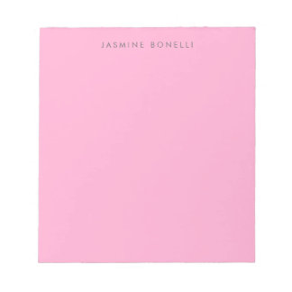 Bloc-note Simple Élégant Minimaliste Moderne Rose