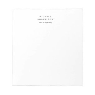Bloc-note Simple Élégant Moderne Minimaliste Noir Blanc