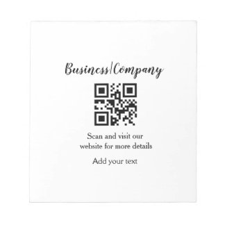 Bloc-note Simple entreprise site web code-barres QR ajouter 