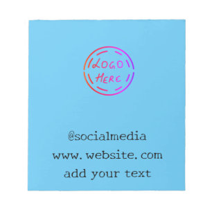 Bloc-note simple et personnalisé aquarelle ajouter le logo s