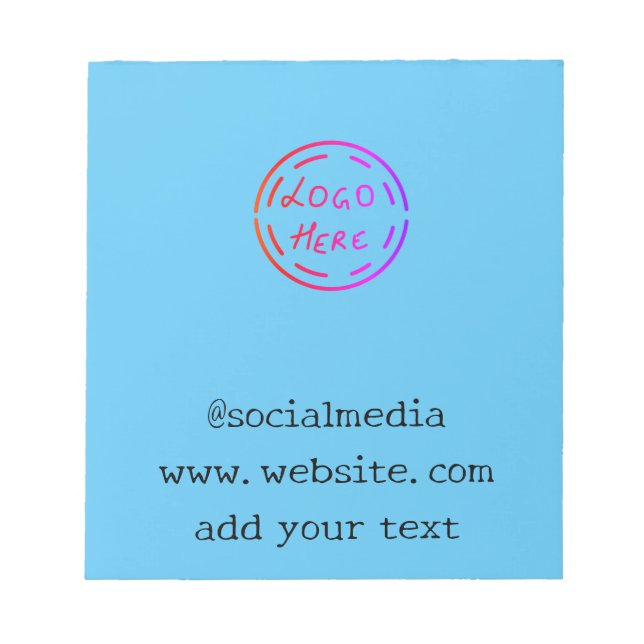 Bloc-note simple et personnalisé aquarelle ajouter le logo s (Devant)