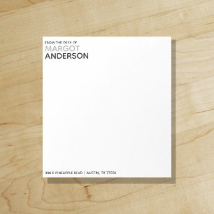 Bloc-note Simple et simple en gras   À partir du bureau de