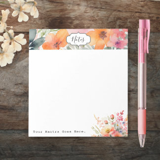 Bloc-note Simple Floral Minimal Quotidien