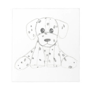 Bloc-note simple gribouillis de chien pour enfants dalmatien