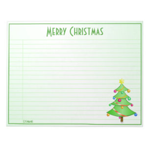 Bloc-note Simple Joyeux Arbre de Noël à faire Liste : Votre