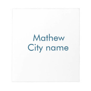 Bloc-note simple lettre initiale monogramme ajouter votre no