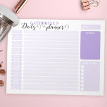Bloc-note Simple Lilac Daily Horly Planner De 6H00 À 22H00<br><div class="desc">Si vous aimez être organisé à toutes les heures de la journée,  ce planificateur personnalisé est parfait pour vous. Avec des teintes violettes et des combinaisons de polices modernes,  ce modèle est simple à utiliser et entièrement personnalisable.</div>