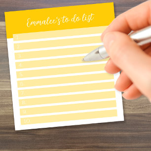 Bloc-note Simple liste de tâches personnalisable numérotée j