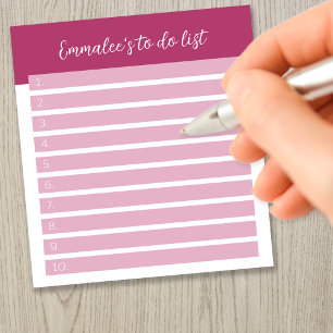 Bloc-note Simple liste de tâches personnalisable numérotée r