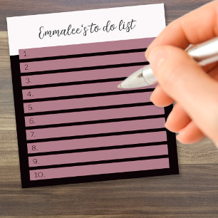 Bloc-note Simple liste de tâches personnalisée numérotée ave