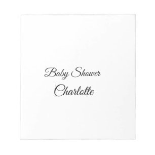Bloc-note SIMPLE MINIMAL.CUTIE AJOUTEZ NOM BÉBÉ Baby shower