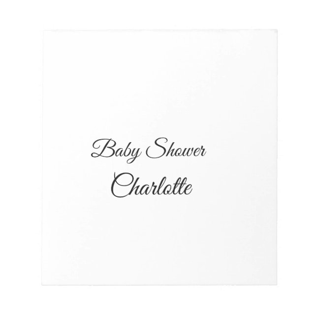 Bloc-note SIMPLE MINIMAL.CUTIE AJOUTEZ NOM BÉBÉ Baby shower  (Devant)