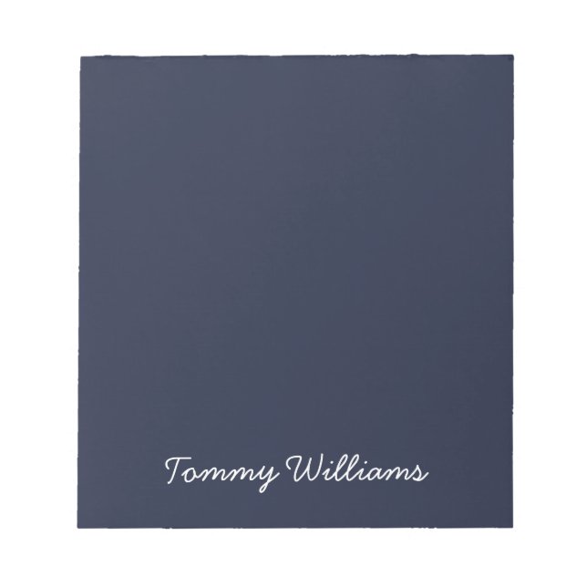 Bloc-note Simple minimaliste bleu marine (Devant)