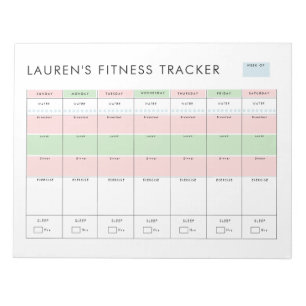 Bloc-note Simple Modern Fitness Tracker