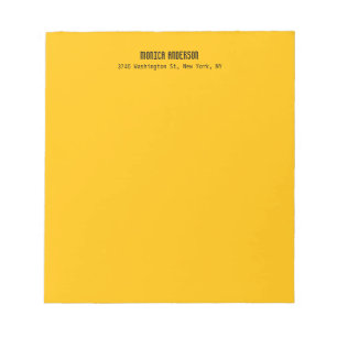 Bloc-note Simple Moderne Élégant Professionnel Jaune Ambre